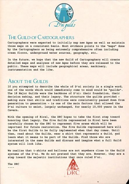 Guild of Cartographers Note